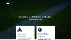 What Oddsmatcher.se website looked like in 2022 (1 year ago)