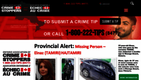 What Ontariocrimestoppers.ca website looked like in 2022 (1 year ago)