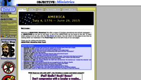 What Objectiveministries.org website looked like in 2022 (1 year ago)