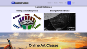 What Onlineartlessons.com website looked like in 2022 (1 year ago)