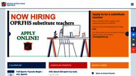 What Oprfhs.org website looked like in 2022 (3 years ago)