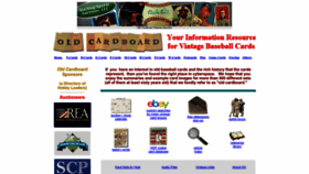 What Oldcardboard.com website looked like in 2022 (1 year ago)