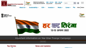 What Ongcindia.com website looked like in 2022 (1 year ago)