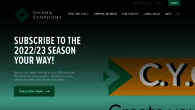 What Omahasymphony.org website looked like in 2022 (2 years ago)