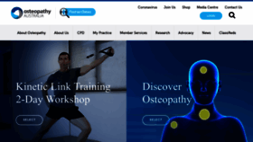 What Osteopathy.org.au website looked like in 2022 (1 year ago)