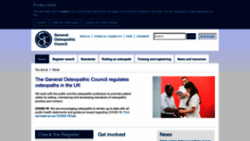 What Osteopathy.org.uk website looked like in 2022 (2 years ago)