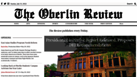 What Oberlinreview.org website looked like in 2022 (1 year ago)