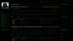 What Openrce.org website looked like in 2022 (1 year ago)