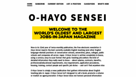 What Ohayosensei.com website looked like in 2022 (1 year ago)