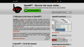 What Openmpt.org website looked like in 2022 (1 year ago)