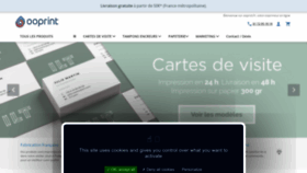 What Ooprint.fr website looked like in 2022 (1 year ago)