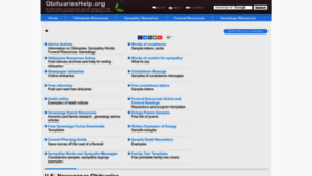 What Obituarieshelp.org website looked like in 2022 (1 year ago)