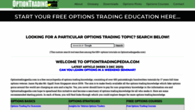 What Optiontradingpedia.com website looked like in 2022 (1 year ago)