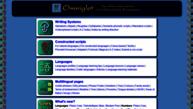 What Omniglot.com website looked like in 2022 (1 year ago)