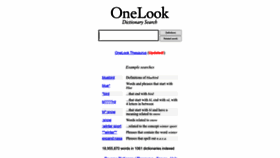 What Onelook.com website looked like in 2022 (1 year ago)