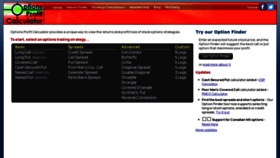 What Optionsprofitcalculator.com website looked like in 2022 (1 year ago)