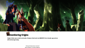 What Originsro.org website looked like in 2022 (1 year ago)