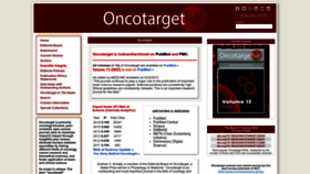 What Oncotarget.com website looked like in 2022 (1 year ago)