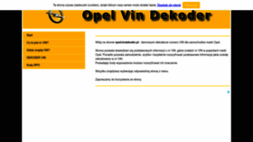 What Opelvindekoder.pl website looked like in 2022 (1 year ago)