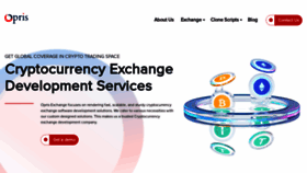 What Opris.exchange website looked like in 2022 (1 year ago)