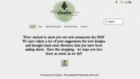 What Ornamentsbyclaudia.com website looked like in 2022 (1 year ago)