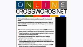 What Onlinecrosswords.net website looked like in 2022 (1 year ago)