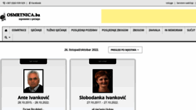 What Osmrtnica.ba website looked like in 2022 (1 year ago)