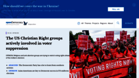 What Opendemocracy.net website looked like in 2022 (1 year ago)