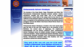 What Omkarananda-ashram.org website looked like in 2022 (1 year ago)