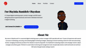 What Olayokunyinka.com website looked like in 2022 (1 year ago)