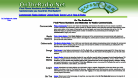 What Ontheradio.net website looked like in 2022 (1 year ago)