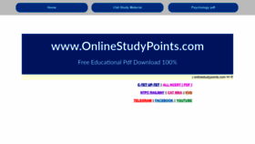 What Onlinestudypoints.com website looked like in 2022 (1 year ago)
