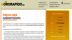 What Ororapido.es website looked like in 2022 (1 year ago)