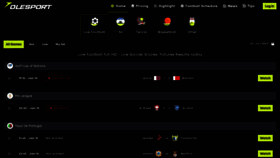 What Olesport.live website looked like in 2023 (3 years ago)