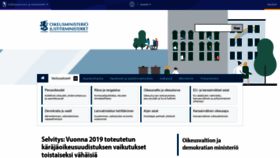 What Oikeusministerio.fi website looked like in 2023 (1 year ago)