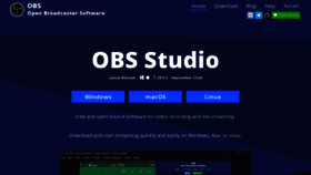 What Obsproject.com website looked like in 2023 (1 year ago)