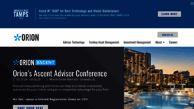 What Orion.com website looked like in 2023 (3 years ago)