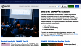 What Owasp.org website looked like in 2023 (1 year ago)