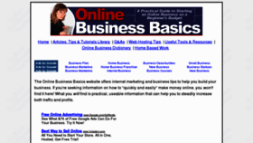 What Onlinebusinessbasics.com website looked like in 2011 (12 years ago)