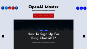 What Openaimaster.com website looked like in 2023 (1 year ago)