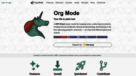 What Orgmode.org website looked like in 2023 (1 year ago)