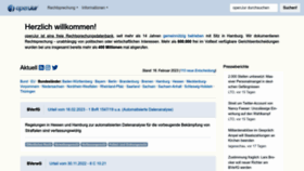 What Openjur.de website looked like in 2023 (1 year ago)