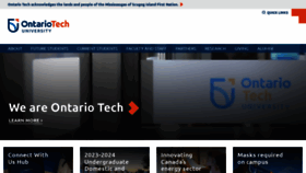 What Ontariotechu.ca website looked like in 2023 (1 year ago)