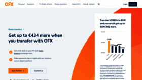 What Ofx.com website looked like in 2023 (1 year ago)
