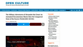 What Openculture.com website looked like in 2023 (1 year ago)