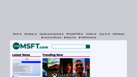 What Onmsft.com website looked like in 2023 (1 year ago)