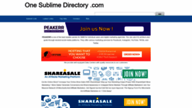 What One-sublime-directory.com website looked like in 2023 (1 year ago)