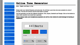 What Onlinetonegenerator.com website looked like in 2023 (1 year ago)