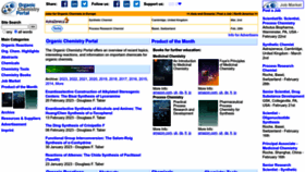What Organic-chemistry.org website looked like in 2023 (1 year ago)