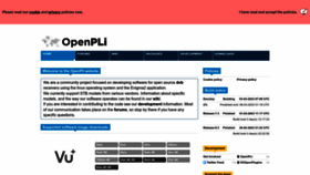 What Openpli.org website looked like in 2023 (1 year ago)